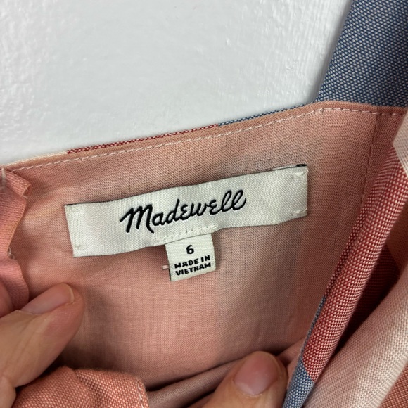 Madewell Tie-Front Cut-Out Sherbet Stripe Dress - Picture 8 of 11